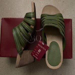 Merona Slide Sandal Green sz 8